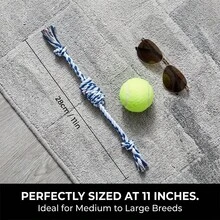 Pet Rope Toy - Durable Braided Knot, Suitable For Chewing Dogs, Interactive Tug Toy With Hand-Pull Knot, Can Withstand Strong Pulling, Ideal For Pet Interaction Training And Teeth Cleaning - Blue and White - View 5