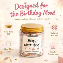 INS Style Colorful Candy Birthday Celebration Scented Candle, Handmade Soy Wax Essential Oil Fragrance, Valentine's Day Birthday Thoughtful Gift, Bedroom Decor - 1PC-cake Cream Scent - View 8