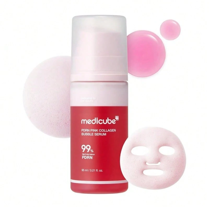 Medicube ميديكيوب - سيروم فقاعات الكولاجين الوردي PDRN 95 مل - سيروم وجه مستهدف - Hyaluronic Acid - مشاهدة 1