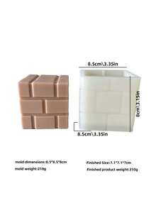 Home Silicone Mold, Square Cube Shaped Handmade Aromatherapy Candle/Resin Drip Mold, Suitable For Desktop Decor, Home Decoration, Reusable, Perfect Handmade Holiday Gift - Square Mold - View 9