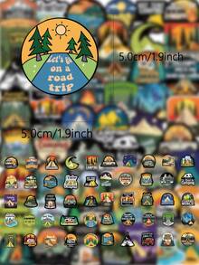 50Pcs Waterproof Outdoor Camping Decorative Stickers For Laptop Water Bottle - Multicolor - View 2