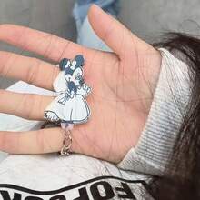 Disney 3PCS Couple Matching Keychains, Wedding Mickey Minnie Bride & Groom Acrylic Key Ring Set, Romantic Lover Gift, Valentine Wedding Souvenir Key Holder - One Size - View 11