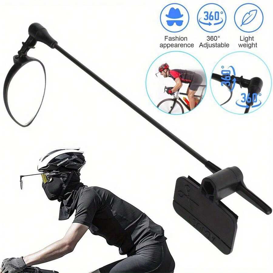 1 Pair Wide View 360° Adjustable Rotating Anti-Vibration Anti-Fall Bicycle Rearview Mirrors, With Convex Wide Angle Rearview Function, Suitable For Cycling And Biking - Multicolor - View 1