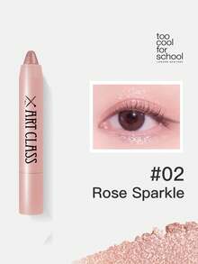 Too Cool for School Toocoolforschool Glitter Eyeshadow Pencil Eyeshadow Stick Highlighter Pearlescent Brightening Makeup - Rose Shimmer - View 1