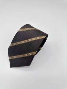 1pc Fashionable High-End Tie Suitable For Business Travel, Casual, Dinner, Wedding - Brown - View 6
