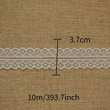 3.7cm White Double-Sided Hollow Polyester Lace Trim 10M Sewing Ribbon - White Polyester Double-sided Hollow Lace Ribbon - View 7