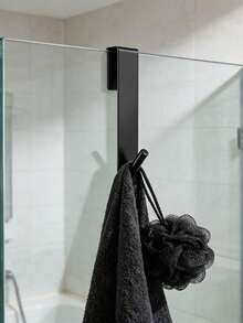 Stainless Steel S-Shaped Towel Rack, Suitable For Glass Door, Bathrobe Hook, Wall Mounted Clothes Rack, Hanger, Hook, Room Decor, Over The Door Hook, Wall Mounted Hook, Wardrobe Storage, Key Hook, Key Rack, Coat Rack, Adhesive Hook, Bathroom Storage, Wall Mounted Hook - Multicolor - View 20