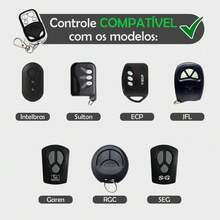 Controle de Portão Eletronico Remoto Compatível 433Mhz Automático Garagem Botões Residencial Universal Serve em Todos - 5 controles - Visão 4