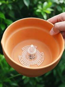 5/10/18/25pcs Flower Pot Bottom Filter Mesh, Durable Plastic Cone-Shaped Root Protector, Cage Structure, Prevents Rotting And Enhances Drainage, Suitable For Indoor And Outdoor Flower Pots, Indoor Gardening Accessories - Multicolor - View 3
