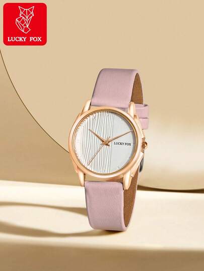 LUCKYFOX Women's Quartz Watch With PU Leather Strap, Minimalist Digital Small Dial, Elegant Commuter Wristwatch, Suitable For Daily Wear And Holiday Gifts