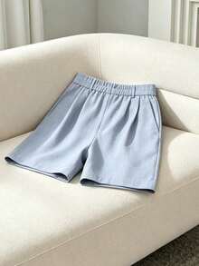 Women Shorts - Light Blue - View 4