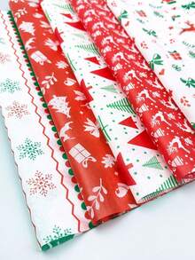 50/30/15/1pc Christmas Printed Tissue Paper, Featuring Reindeer And Christmas Tree Patterns. Suitable For Christmas Theme Parties, Christmas Gift Wrapping, Christmas Gifts, Home Decor, Birthday Gift Wrapping, DIY Crafts - One Size Fits All - View 4