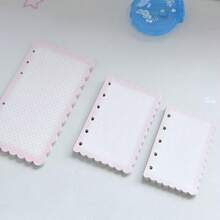 A6/A7/M5 Cute Wavy Edge Polka Dot Loose Leaf Refill Paper 40 Sheets Colorful Non-Repeating Loose Pages Suitable For A6 A5 Planner Notebooks - A - View 3
