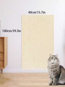 1pc Self-Adhesive Cat Scratch Board, Wall-Mounted Cat Scratch Pad, Sofa Carpet Furniture Protection Sticker, Durable Scratching Board To Prevent Cat Claw Damage To Furniture, Suitable For Living Room Bedroom Cat Room Pet Supplies, Daily Use - Multi-color - View 15