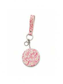 1pc Floral Portable Double-Sided Folding Makeup Mirror, Daily Makeup Mirror With Lanyard Keychain, Mini Pocket Mirror, Multi-Color Compact Mirror For Commuting, Business Trip, Travel, Anti-Drop Shell Magnifying Mirror, Can Be Hung On Bag - Multicolor - View 11