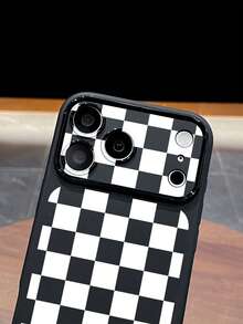 棋盤格手機殼 360度全方位保護 TPU 磨砂/透明印花手機殼，相容 iPhone 與 Galaxy，適用 17 Pro Max、 13、 15、 16 Pro Max、 16、 14、 16 Plus，可愛手機保護殼，可作為禮物或個人使用 - 彩色 - 查看 4