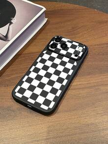 棋盤格手機殼 360度全方位保護 TPU 磨砂/透明印花手機殼，相容 iPhone 與 Galaxy，適用 17 Pro Max、 13、 15、 16 Pro Max、 16、 14、 16 Plus，可愛手機保護殼，可作為禮物或個人使用 - 彩色 - 查看 6