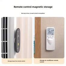1PC Punch-Free Magnetic Wall Mount Remote Control Holder, No Drill TV Air Conditioner Remote Storage Organizer - Multicolor - View 5