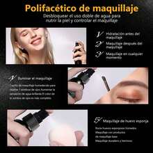 Set MOPOYAT de 2 Sprays Fijadores: Larga Duración + Acabado Mate – Te aguanta el maquillaje, te controla los brillos y te lo deja con mejor aspecto – Pa' que no batalles con el calor – 2 Piezas - negro - Ver 8