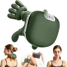 Neck Massager With Heating Function, Wireless Human-Like Massage, Relieve Pain, Green | Neck Massager, 2 Heating Levels, 10 Minutes Auto Shut-Off, Relax Neck And Shoulders At Home, Office, During Breaks Or Before Bed - View 2
