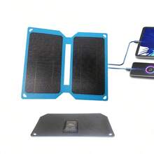ETFE Portable Solar Panel, 5V Foldable USB Solar Charger, ETFE Monocrystalline Silicon, 2 USB-A Port, Ultra-Light Portable For Camping Backpacking, Compatible With Cell Phones Laptops Power Bank - Multicolor - View 2