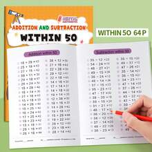 1PC 100/50/20/10 Addition And Subtraction,64 Page Enlightenment Training, Preschool Learning Materials - Multicolor - View 12