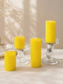 1pc Yellow Gear Shaped Smokeless Soy Wax Decorative Candle, Home Decor, Wedding Party Banquet Tabletop Ornament, Create Romantic Atmosphere, Gift For Women - A - View 6