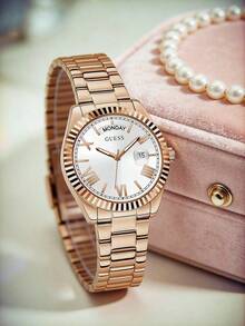 GUESS Women's Two-Tone Stainless Steel Quartz Watch Green Dial Date Display GW0308L5 - one-size - View 11
