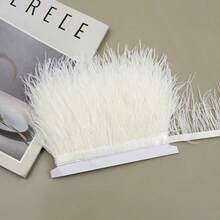 1m (39.37in) Artificial Feather Trim, Suitable For DIY Crafts, Dresses, Handbags, Home Cushions, Stage Costumes, Party, Wedding, Graduation Season Decoration And Handmade DIY Projects - Fabric Ribbon Edge Decoration - 1 Meter - View 10