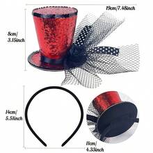 1pc Fashion Creative Decorative Sequin Hat Headband For Holiday Party Cosplay, Women's Decorative Role Play Prop, Suitable For Halloween Carnival Costume Party Dress-Up - Multicolor - View 9