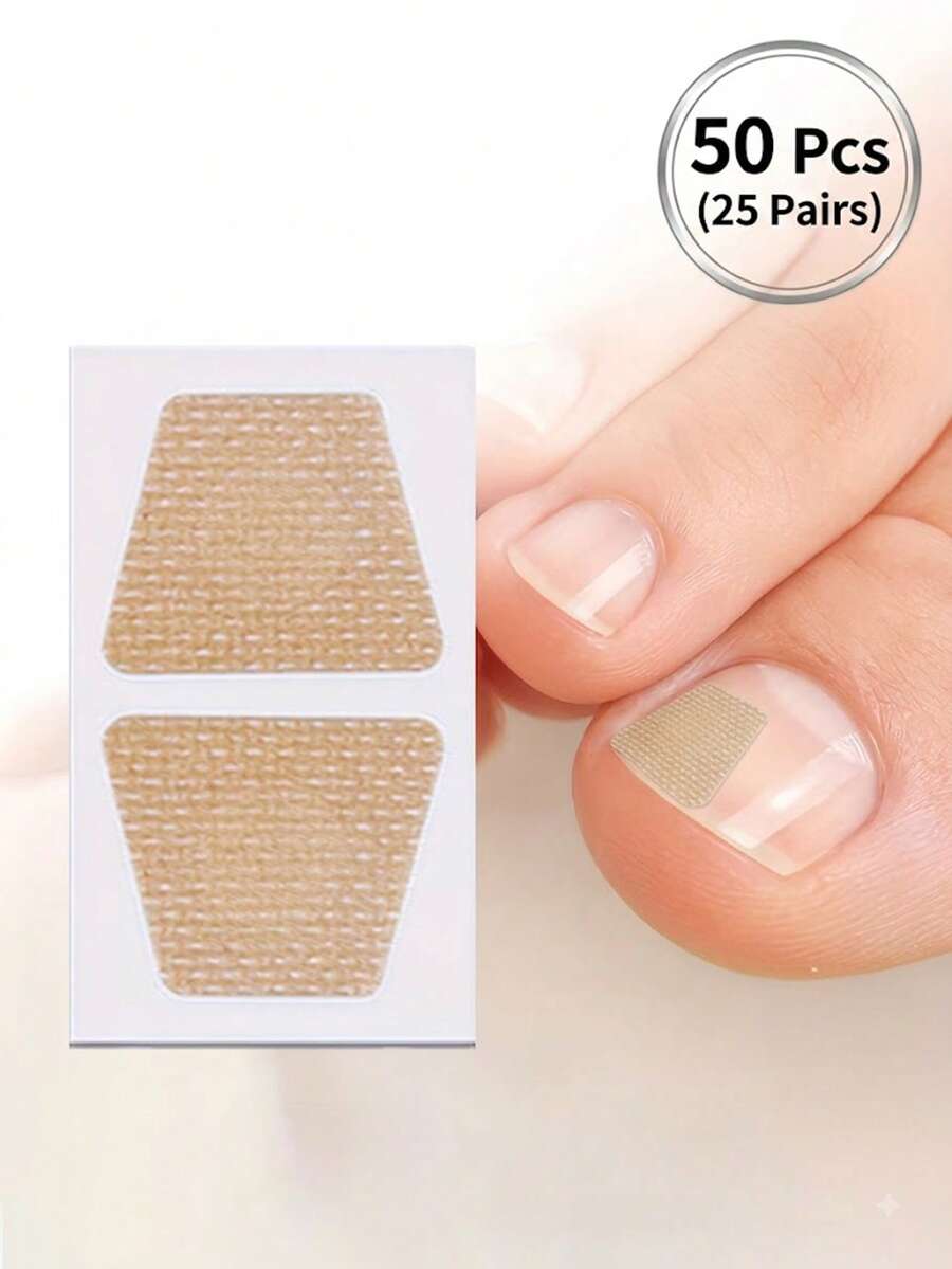 50pcs Tea Tree Oil Nail Repair Patches, For Yellowing, Thickening And Brittle Nails, Invisible Breathable Nail Protection Patches, Daily Foot Care