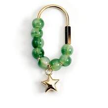 Dopamine Candy Color Beaded Keychain Heart Star Pendant Charm Bag Decoration Natural Stone Crystal Beaded Keychain/Bag Pendant-Colorful - Multicolor - View 14