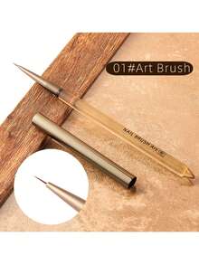 Amber Clear Handle Nail Art Brush Set Professional UV Gel Painting Liner Gradients Brushes Acrylic Manicure Tool With Caps - Ginger - View 17