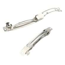50pcs DIY Regular Minimalist Spring Hair Clips - Silver - View 4