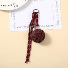 New PU Mini Bag Charm, Versatile Handmade Woven Ball Keychain, Women's Bag Accessory Pendant - Multicolor - View 12