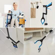 43 Inch Trash Picker Grabber Tool, Foldable Long Reach Reacher With Magnetic Tip, Lightweight Litter Picker Claw For Elderly, Home Cleaning, Garden, Garbage Collection - View 2