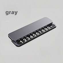1pc Temporary Parking Plate, Hidden Movable Car Plate, Car Dashboard Plate - Made Of Durable Aluminum Alloy Material, Suitable For Vehicle Dashboard Decoration - A - View 7