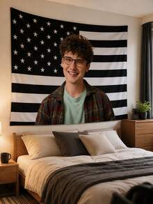 Customized American Flag With Image, Personalized Fun Flag, Includes Face Pattern, Logo, Photo Text Single-Sided Custom Flag Tapestry, Suitable For Bedroom, Dorm, Garden Decoration - Multicolor - View 4