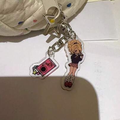 10 Pcs YAO Acrylic Keychain Backpack Pendant Niche Ins Style Acrylic Charm Gift For Friends And Besties