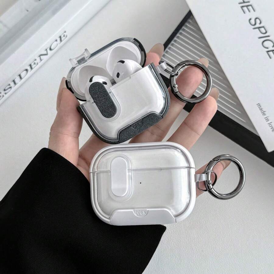 1個壓扣式Apple耳機保護套，相容所有機型 (4代、5代/Pro、Pro 2、Pro 3)，夏季海灘海洋度假風