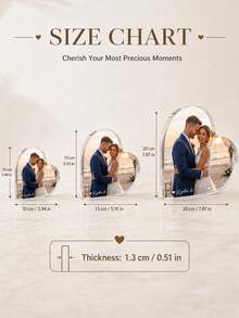 客製化照片與文字心形壓克力裝飾品，個性化婚禮紀念禮物，透明心形壓克力方塊（含客製化圖片、姓名與訊息），浪漫情侶週年禮物，情人節禮物，婚禮回憶裝飾，獨特個性化家居裝飾，居家裝飾，房間裝飾，個性化禮物，客製化禮物 - 彩色 - 查看 4