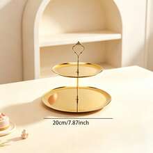 3pcs/4pcs (2-Tier/3-Tier + Accessory Set) Stainless Steel Multi-Layer Dessert Stand, Easy To Clean And Desktop Storage Display Rack, Stable And Rust-Proof, Space-Saving Party Holiday Table Organizer, Suitable For Cakes, Pastries And Seasonal Fruits. Perfect Practical Gift For Baking Enthusiasts Or Party Lovers, Christmas, Back To School Season. - View 16