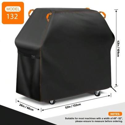 Thickened Oxford Cloth Outdoor Barbecue Grill Cover, Outdoor Barbecue Grill Cover, With Drawstring And Adjustable Buckle, Compatible With Multiple Brands, Heavy-Duty Fabric Tear Resistant, Waterproof And Crack Resistant, Suitable For Outdoor Gas Gril