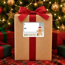 120pcs Christmas Gift Packaging Labels Stickers, Gift Box Labels, Packaging Labels, Decorative Labels, Gift Wrapping Labels, Merry Christmas Gift Box Self-Adhesive Labels - 120 Pieces/set - View 3