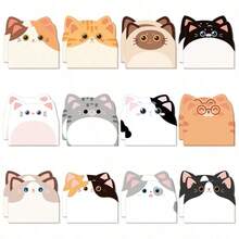 240 Sheets (20 Sheets*12 Books) Cute Cat, Dog And Other Animal Pattern Shaped Sticky Notes, DIY Scrapbook Decoration, Writable Self-Adhesive Reusable Memo Paper; Super Sticky; Office, Home, School, Meeting Memo Sticky Notes - 240 Sheets / 12 Packs - View 11