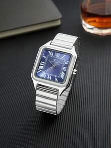RICECGO A Stylish Men's Watch In A Retro, Classic Design-Perfect For Daily Commutes, Gift-Giving, And Business Meetings. An Ideal Gift. - Silver - View 5