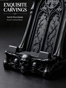 1pc Halloween Gothic Skull Phone Stand, Dark Gothic Style Desktop Phone Holder With Storage Box Function; Black Decorative Desktop Phone Stand, Halloween Home Decor Ornament. Suitable For Desk, Bedside Table, Shelf, Home Office Desktop Decoration, Perfect For Gothic Style Enthusiasts, Essential Halloween Gift - Multicolor - View 4