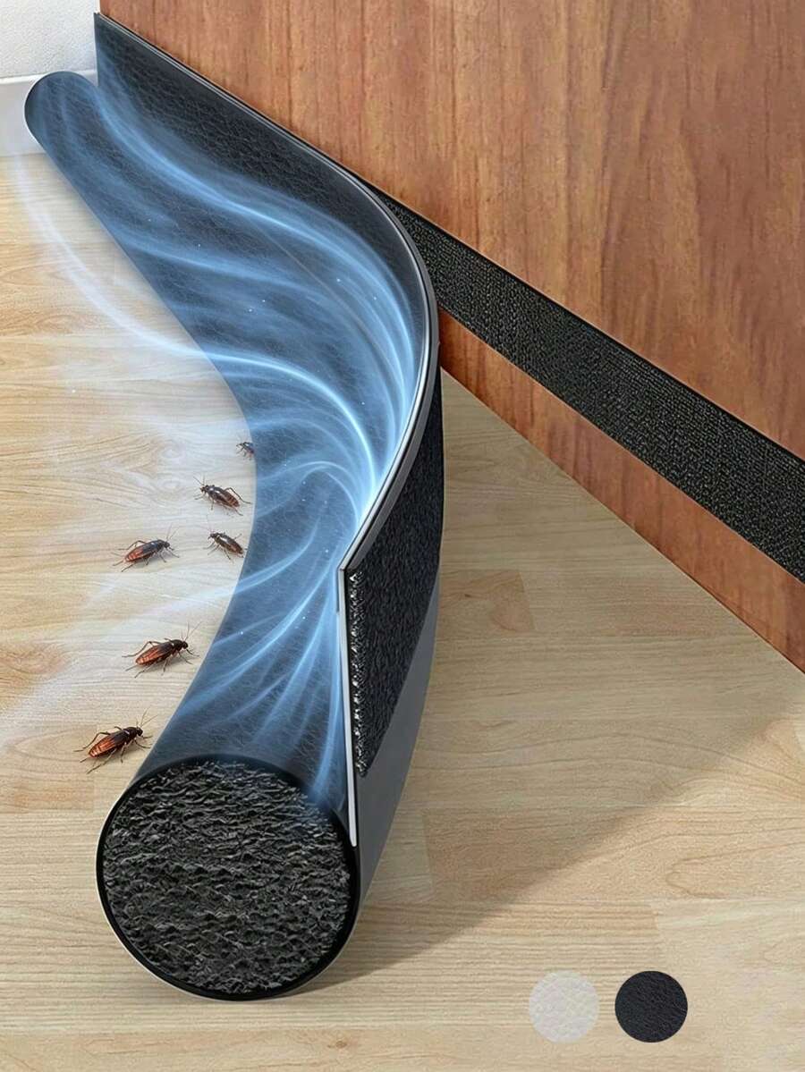 Multifunctional Self-Adhesive Leather Door Seal Strip, Air Conditioner Door Insulation Strip, Cold And Hot Air Separation, Windproof, Soundproof, Waterproof, Insect-Proof, Kitchen Bathroom Indoor Home Practical Essential