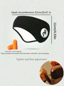 Adjustable Hook And Loop Eye Mask And Earplugs Set, With Non-Pressing Sound-Insulating Earplugs; Suitable For Year-Round Sleep, Napping And Nighttime Use, Ideal For Home, Travel, Office Or School Settings, Also A Perfect Christmas Gift. - Multicolor - View 6