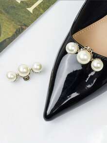 2pcs High Heel Shoe Accessories, Detachable Pearl Shoe Decor Accessories, Multi-Functional DIY Shoe Decor Accessories - Multicolor - View 5